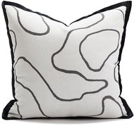 ANNAM Abstract cover with lines, white 45 × 45 cm - Pillowcase