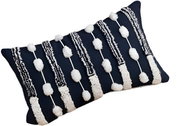 ANNAM Viking cover with white elements, black 30 × 50 cm - Pillowcase