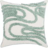 ANNAM Linen in green with lines, green 45 × 45 cm - Pillowcase
