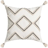 ANNAM Norwegian style cover with diamond - velvet, white 45 × 45 cm - Pillowcase