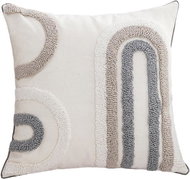 ANNAM Cover Nordic style with semicircles, white-beige 45 × 45 cm - Pillowcase