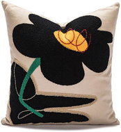 ANNAM Flower cover, beige 45 × 45 cm - Pillowcase