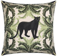 ANNAM Jungle cover - black panther in the forest, green-black 45 × 45 cm - Pillowcase