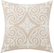 ANNAM Cover Swedish style - mirror flower, beige 45 × 45 cm - Pillowcase