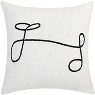 ANNAM Abstract cover - lines, white 45 × 45 cm - Pillowcase