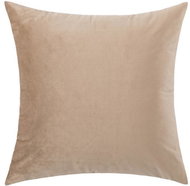 ANNAM Colonial style cover - embroidered velvet smooth, beige 45 × 45 cm - Pillowcase