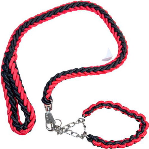 ANNAM Heavy duty leash with collar 1,2 × 140 cm, black - Leash - Main image