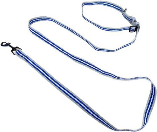 ANNAM Fabric leash 180 cm long, 2 cm wide, blue - Leash - Main image