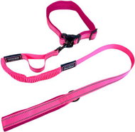 ANNAM Flexible leash with collar, leash 115 cm, collar 35-55 cm, pink - Leash