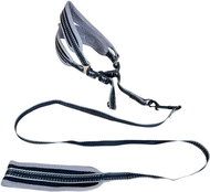 ANNAM Padded leash with harness, leash 120 cm × 1,5 cm, harness circumference 40-50 cm, grey - Leash