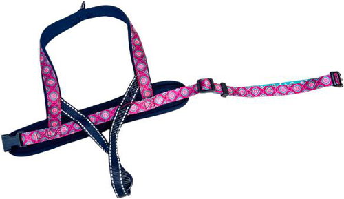 ANNAM Coloured harness for dogs, 1,5 cm, circumference 44-58 cm, pink - Harness - Main image