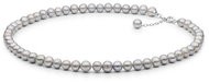 ANNAPERLY Fine pearl necklace made of luxury grey pearls (Ag925/1000, 40,5 g) - Necklace