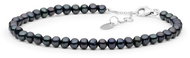 ANNA PERLY Bracelet made of fine black pearls with silver variable clasp (Ag925/1000, 5,67 g) - Bracelet