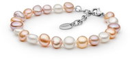 ANNA PERLY Bracelet made of genuine baroque multicolour pearls with attractive variable clasp - Bracelet