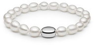ANNA PERLY Elegant bracelet made of rice pearls with attractive silver accent (Ag925/1000, 16,84 g) - Bracelet