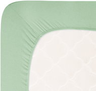 Andrea Simone Jersey Lycra boxspring sheet 200 × 220 cm, granite green - Bedsheet