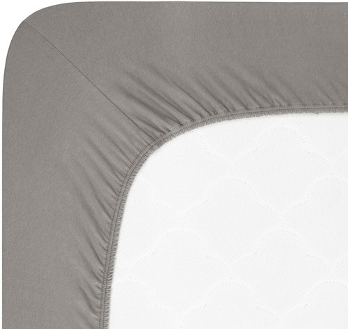 Andrea Simone Jersey Lycra boxspring sheet 200 × 220 cm, granite gray - Bedsheet - Main image