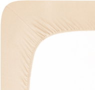 Andrea Simone Jersey Lycra boxspring sheet 90 × 200 cm, coffee - Bedsheet