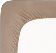 Andrea Simone Sheet Jersey Lycra boxspring 120 × 200 cm, taupe gray - Bedsheet