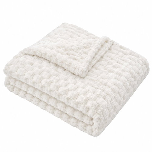 AO CONSULTING JARO Mikroplyšová deka 200×230cm microplush blanket, white - Blanket - Main image