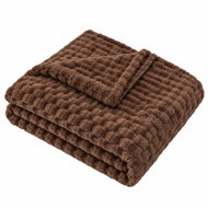 AO CONSULTING JARO microplush blanket 200×230cm, dark brown - Blanket