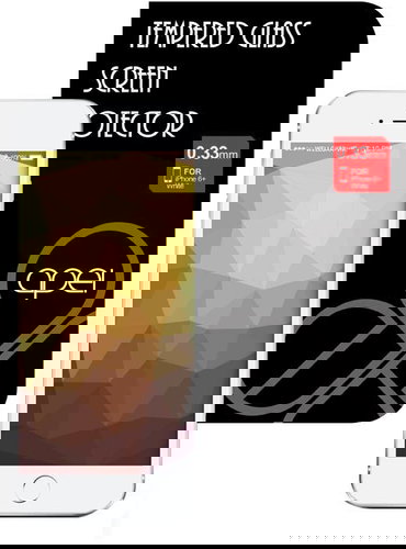 APEI Slim Round Glass Protector for iPhone 6 Plus White Full - Glass Screen Protector - Main image