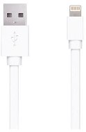 Apei Flat Lightning /USB biely - 1m - Dátový kábel
