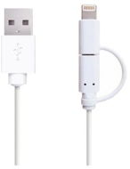 Apei MFI 2 in 1 Lightning/Micro USB biely - 1m - Dátový kábel