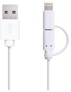 Apei MFI 2-in-1 Lightning/MicroUSB, white - 1m - Data Cable