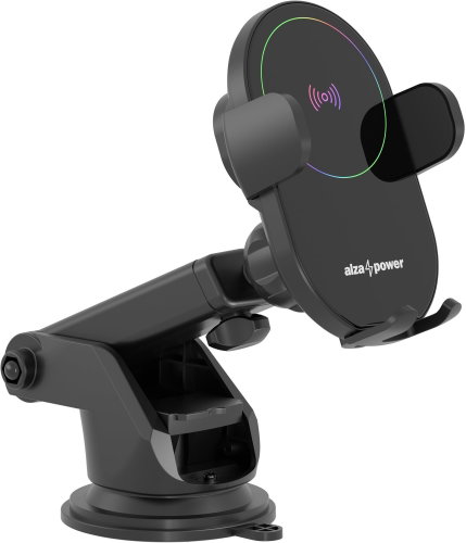 AlzaPower WF300 Wireless Car Charger 15W black - Phone holder - Main image
