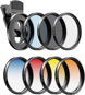 Apexel 52mm Filter Kit--Grad Red/Blue/Yellow/Orange/ND32/Star Filter/CPL - Phone Camera Lens