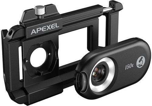 Apexel 150× Microscope Lens with LED Light + UV Light - Telefon objektív - Fő fotó