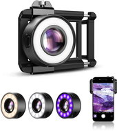 Apexel HD 120X Jewelry Macro Lens with LED Light & UV Light for Phone - Phone Camera Lens