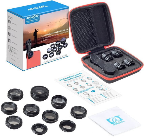 Apexel 10in1 telefon objektívkészlet - Telefon objektív - Fő fotó