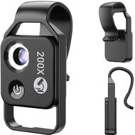 Apexel 200X Microscope Lens with LED Light with CPL Filter? Black Version? - Phone Camera Lens