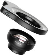 Apexel 75mm Ultra Macro Lens with fill light - Phone Camera Lens