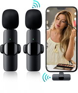 Apexel 2 Pack Wireless Lavillar Microphone (Lighting interface) - Microphone