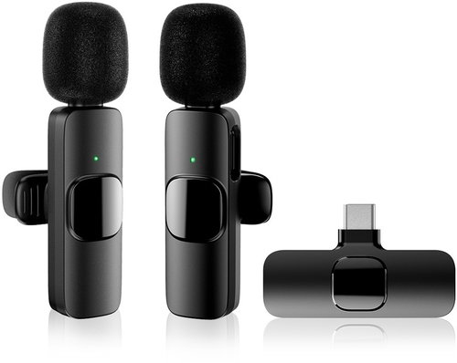 Apexel 2 Pack Wireless Lavillar Microphone (USB type-c interface) - Microphone - Main image
