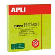 APLI 75 × 75 mm, 100 lístků, zářivě zelený - Sticky Notes
