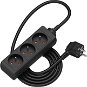 AlzaPower extension cord 230V 3 sockets 1.5m black - Extension Cable