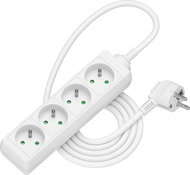AlzaPower prodlužovací přívod 230V 4 zásuvky 1.5m bílý - Prodlužovací kabel
