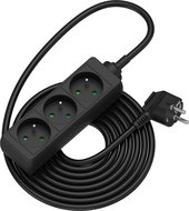AlzaPower extension cord 230V 3 sockets 5m black - Extension Cable