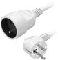 AlzaPower extension cord 230V 1 socket 3m white - Extension Cable