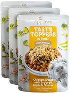 Kapsička pro psy Applaws kapsička Dog Taste Toppers Broth Kuřecí s quinou 3 × 85 g - Kapsička pro psy