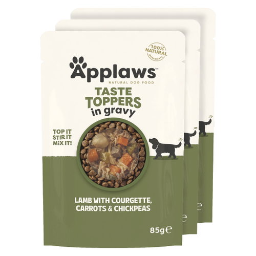 Applaws Dog Pouch Lamb with Courgette in Sauce 3 × 85g - Dog Food Pouch - Main image
