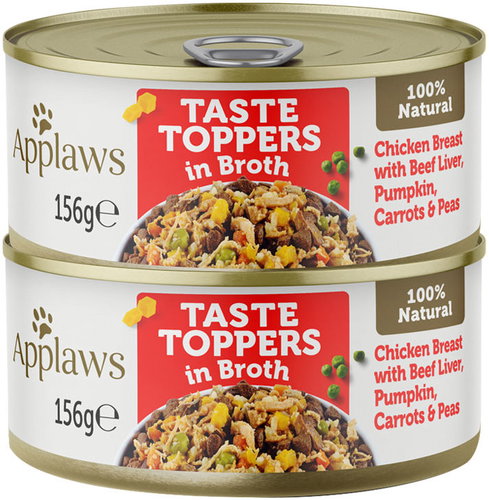 Applaws konzerva Dog Taste Toppers  Broth Kuře s játry 2 × 156 g - Konzerva pre psov - Hlavný obrázok