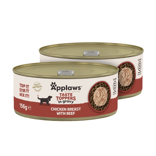 Applaws Dog Tin Chicken with Beef in Sauce 2 × 156g - Canned Dog Food - Main image