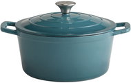 APS 5 Stars Pot with lid, height 115 mm, diameter 250 mm, turquoise - Pot