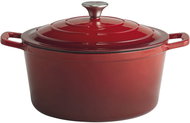 APS 5 Stars Pot with lid, height 130 mm, diameter 280 mm, red - Pot