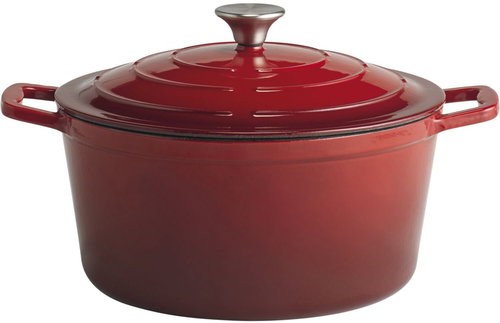 APS 5 Stars Pot with lid, height 130 mm, diameter 280 mm, red - Pot - Main image